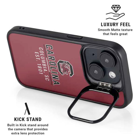 University of South Carolina Columbia SC, EST. 1801 iPhone 15 Kickstand Case